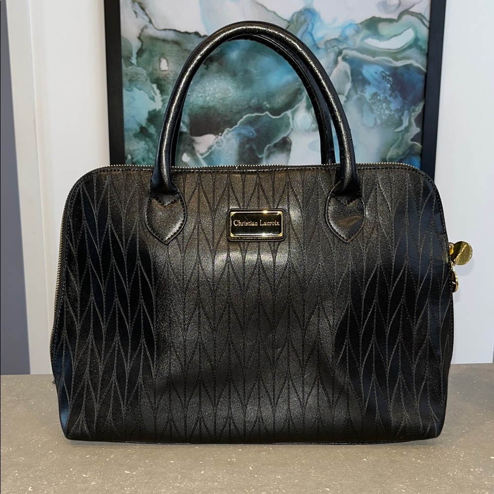 Christian Lacroix Quilted Black Satchel